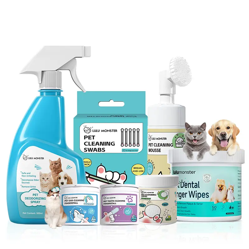 「5-Minute Pet Spa Kit: All-in-1 Grooming Set for Dogs & Cats | Vet-Approved Eye/Ear/Teeth/Paw Cleaner + Odor Eliminator | Triple Safe Lickable Formula」