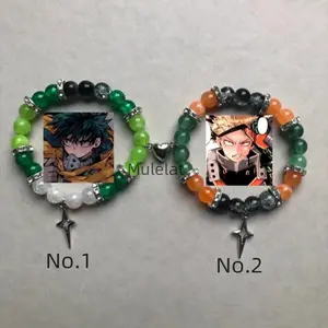 Handmade inspireds of anime friendship  matching bracelets Y2k beaded bracelet jewely