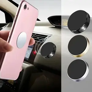 YITAP Universal Magnetic Car Phone Holder with Metal Plate, Four-Strong Magnetic Force, Durable GPS Navigation Accessory, Adhesive Suction Cup, Suitable for Apple, Samsung, and Huawei, Cellphone Car Mount