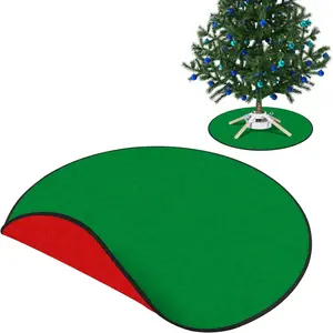 EBaokuup 35" Christmas Tree Stand Mat,Reversible Felt Christmas Tree Pad,Christmas Tree Floor Protector for Winter Xmas Holiday Party Under Tree to Protective Floor