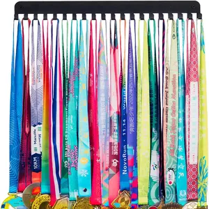 Medal Holder Display Hanger - She Believed She Could She Did - Personalized Medal Wall Hanger for Sport Race Runner Sturdy Black Steel Metal Over 60 Medals Easy to Install