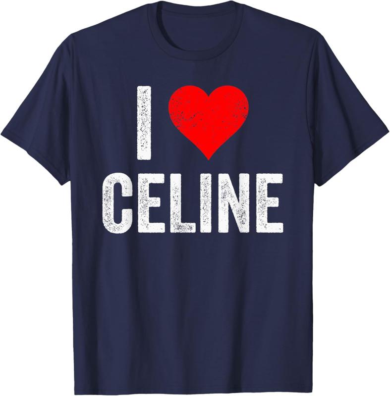 I Love CELINE - Vintage Love Heart Valentine's Day Gift T-Shirt