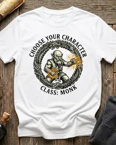Choose Your Character Class: Monk T-Shirt