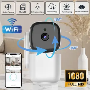 1080P WiFi Security Camera Indoor/Outdoor, 360° Pan Tilt Surveillance Cam with Motion Tracking, Night Vision, 2-Way Audio, AI Detection & App Control