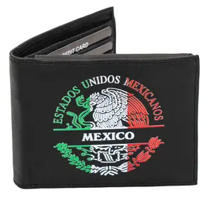 Mexico Coat of arms Men printed Wallet Real Leather Wallet Cartera Estados Billetera Mexican Flag