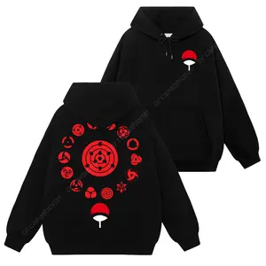 [Uchiha Fashion] Limited Uchiha Clan Logo - Naruto Shippuden #2 Hoodie T-Shirt Sweatshirt, Retro Vintage Unisex Graphic 90s Cotton, Gift For Wibu, Anime Manga Y2K Streetwear