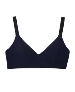 Organic Cotton Triangle Soft Bra in Marine