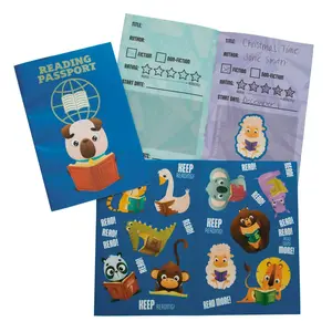 4" x 6" Reading Passport Multicolor Paper Sticker Books – 12 Pc.