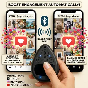 Bluetooth Controlled Auto Clicker for Mobile Phone, Cordless Wireless Screen Tapper with Rechargeable Battery, Mute Finger Clicker for Hands-Free Live Broadcasts & Game Automation