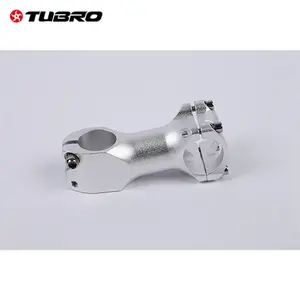 TUBRO TS220 Bike Stem, 25.4/31.8*28.6mm, 80mm Length Silver Aluminum Alloy, Lightweight 154/156g MTB Road Bike Handlebar Stem