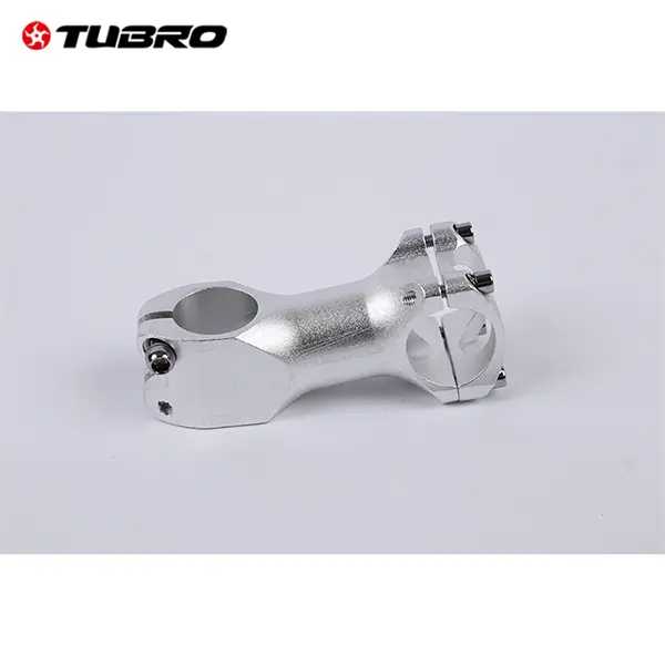 TUBRO TS220 Bike Stem, 25.4/31.8*28.6mm, 80mm Length Silver Aluminum Alloy, Lightweight 154/156g MTB Road Bike Handlebar Stem
