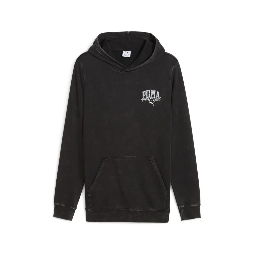 PUMA Mens Class Washed Graphic Hoodie Casual Outerwear Casual - Black