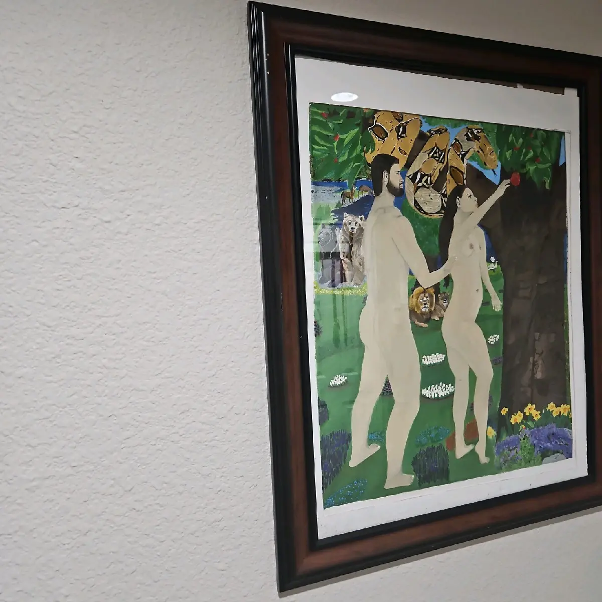 Adam and Eve and the forbidden fruit of the tree of knowledge