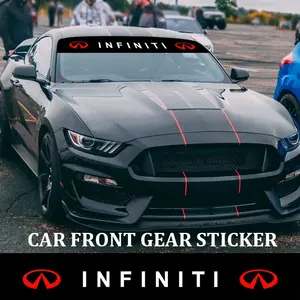 Infiniti Car Windshield Sticker, Waterproof Sunproof High Temperature Resistant Decoration, Removable No Residue, Fits All Models Including Qx50, Q50l, Qx60, Q70l, Qx80