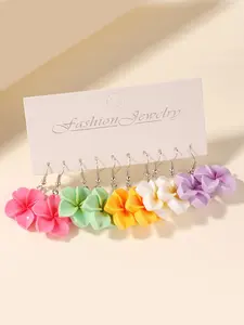 Cute Flower Design Earrings, Fashionable Jewelry for Women & Girls, Trendy All-match & Exquisite Jewelry for Birthday Gift