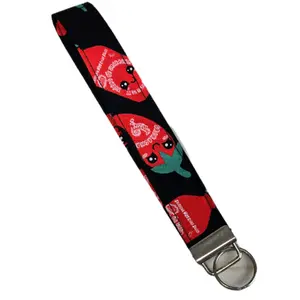 Sriracha Hot Sauce Keychain Wristlet Keyfob