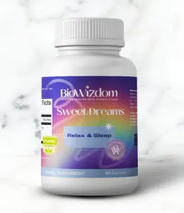 BioWizdom Sweet Dreams Capsules 80 count-Melatonin Free Sleep Aid