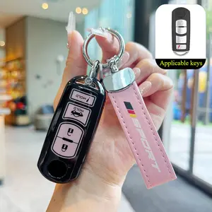 TPU Car Key Case Cover for Mazda 3/6/8 Miata MX-5 CX3 CX-5 CX-7 CX-9 RX-8 Atenza Accessories - Pink Color - Comfortable Grip & Bright Design