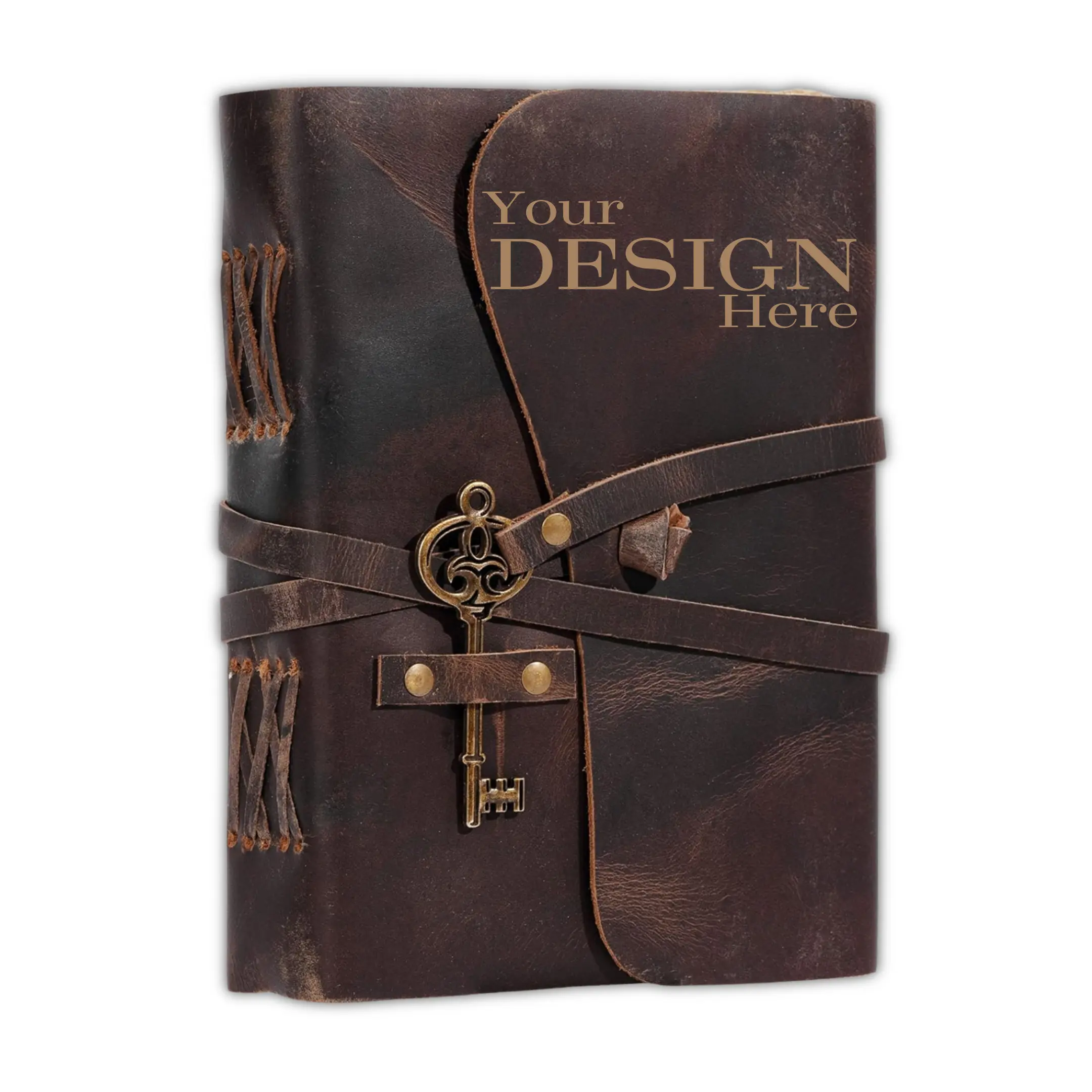Custom Laser Engraved Leather Journal - Personalized Notebook for Travel, Work & Gifts