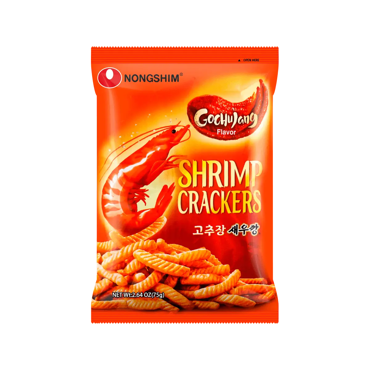 NONGSHIM Spicy Gochujang Shrimp Crackers, 2.64oz
