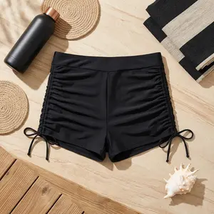 Women's High Waisted Swim Shorts with Tummy Control - Plus Size Boyshorts Bathing Suit Bottom for Women, Comfortable Quick-Dry Swimwear Perfect for Beach Pool Vacation Water Sports Summer Activities