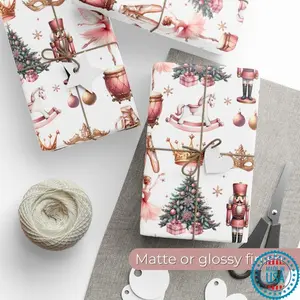 Nutcracker Wrapping Paper  Vintage Christmas Gift Wrap, Elegant Holiday Nutcracker Gift Wrap, Custom Christmas Wrapping Paper