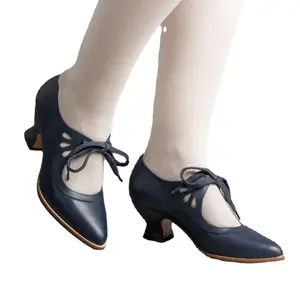 2025 New High Heel Hollow Lace-up Women's Casual Shoes Plus Sizefashionable dressing