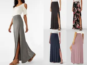 Upcycled butter Soft Maxi Skirt With Slit, Plus Size Maxi Skirt, Loungewear, Lounge Skirt, Ethical, Sustainable