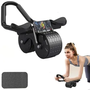 Automatic Rebound Ab Roller Wheel - Automatic Return Abdominal Wheel for Difficult Abdominal & Core Strength Training, Abs Roller with Elbow Support Rebound Abdominal Wheel for Men and Women, Abdominal Core Trainer