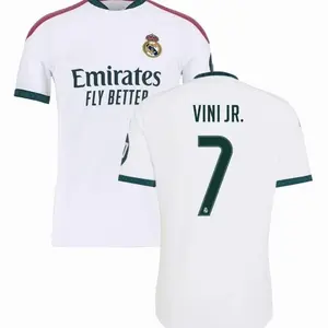 Unisex Vini Jr White Soccer Jersey Personalized Name & Number Football Shirt Unisex Breathable Fan Style Tee 2026/2027 Home