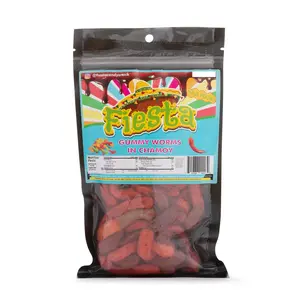 Fiesta Gummy Worms in Chamoy 8 oz Snack Sweet Spicy