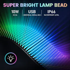Flexible Matrix RGB Pixel LED Sign | Bluetooth + App Dual Control + Scrolling Bright Screen + 5V USB Power Supply + Ultra-Thin & Bendable | Advertising Ambient Display for Car, Store, Bedroom, and More