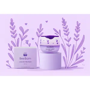 BeeBalm Lavender Lip Balm - Limited Edition Soft Sweet Nourishing with Propolis Extract Beeswax & Shea Butter for Silky Smooth Lips