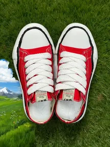 Unisex Thick Sole Canvas Shoes Trim, Casual Patchwork Flatform Sneakers, Low Top Textile Shoes for All Seasons, Sports Shoes