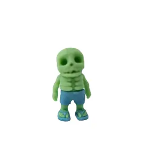 3D Printed Micro Mini Skeleton Bundle of 10 - Halloween Decor, Figurine, Ornament, 3D Print Glow Gift, Spooky Print, Mini Animal Decor Decoration