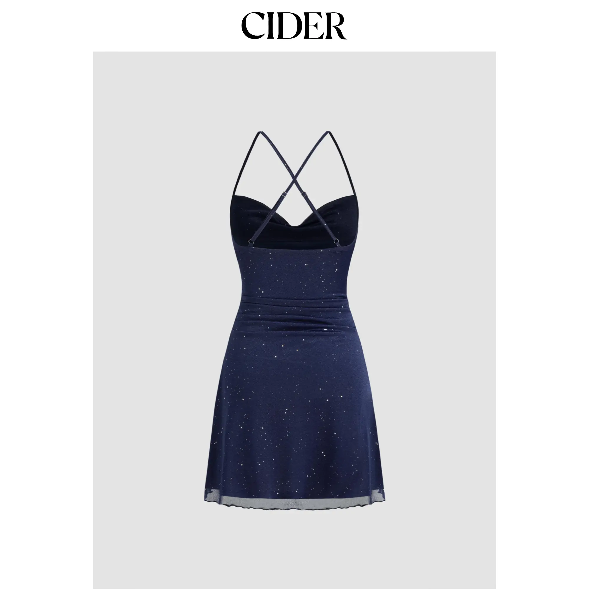 cider black sequin dress Women's Mesh Cowl Neck Solid Sleeveless Bodycon Mini with Sequin Detail, Sizes 0-10 Gold Sequins Sleeved Petals 23FW Color:Iris Step into the spotlight