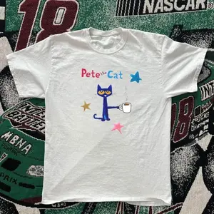 Peter The Cat Y2K Baby Tee, Retro 2000s Vintage Aesthetic Unisex Shirt
