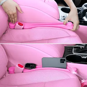 2Pcs Silicone Car Seat Gap Filler Strip Universal Auto Side Crevice Plug Multifunctional Storage Seat Gap Stopper Anti Falling Car Interior Seal Strip Fits Most Vehicles Practical Car Organizer Accessories