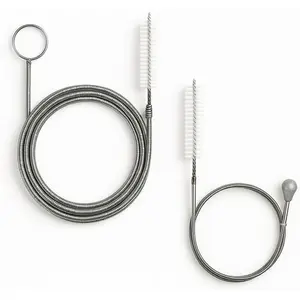 2-Pack Long Pipe Cleaners - 61" & 40" Stainless Steel Tube Cleaning Brush Set, Flexible Sunroof Drain Cleaning Tool for Sink, Refrigerator, Aquarium,  Maintenance