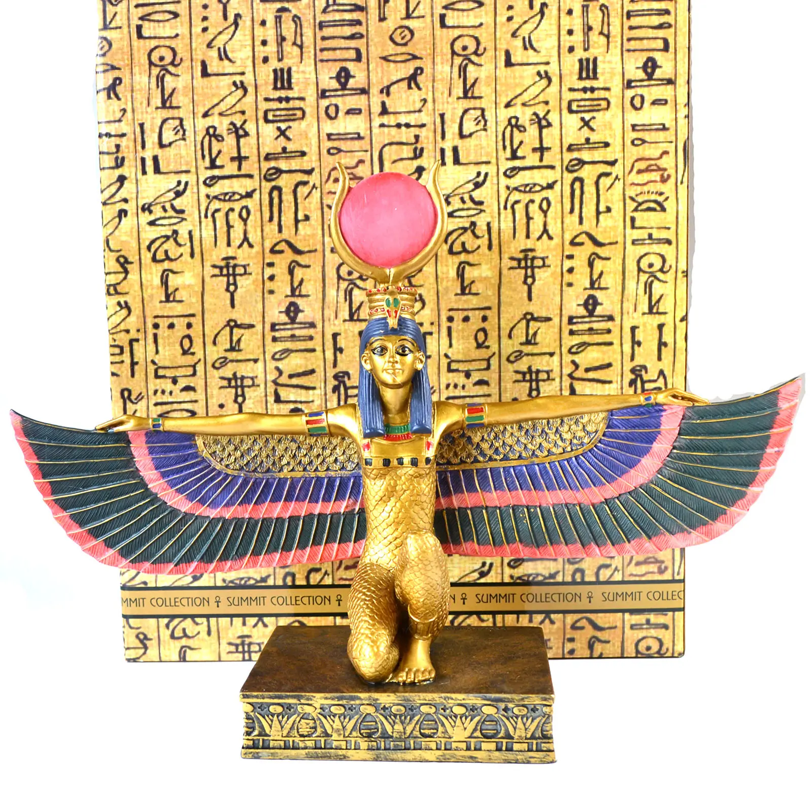 Isis Open Wings Statue — 12.25 Inch Egyptian Goddess Altar Figure