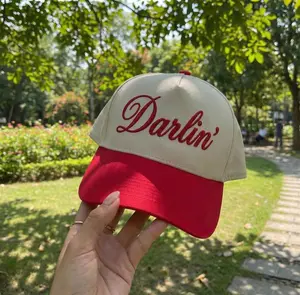 Red Darlin' Embroidered Baseball Cap, Retro Western Snapback
