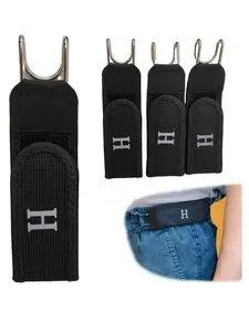 3/4 Pack No Buckle Elastic Belt for Men Women | Adjustable Invisible Waist Belt for Jeans Pants | No Bulge Comfortable Work Tool Holder Belt for Outdoor Hiking Daily Use Letter Design Belt Adjustable Buckleless Belt