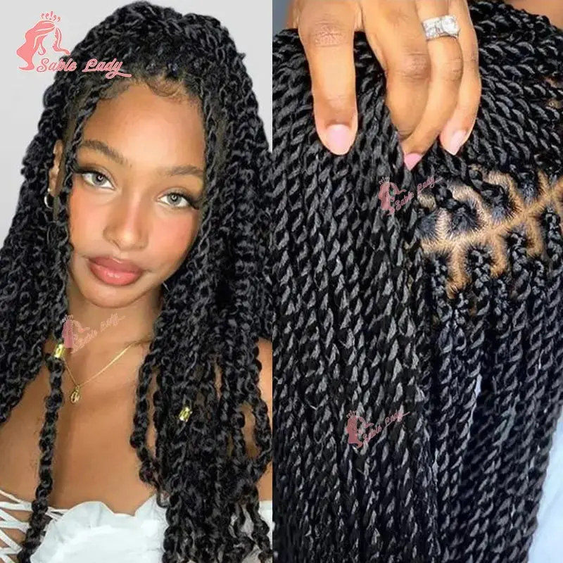 Senegalese Twist Lace Front Wig – Hand-Braided, Lightweight, Ready to Slay