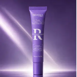 Retinol Eye Cream with Hyaluronic Acid - Daily Anti-Wrinkle, Firming, Dark Circle Corrector, Eye Area Moisturizer, Contour Enhancer, Lightweight Gentle Hydrator - 0.7 oz/20g, Easy Storage