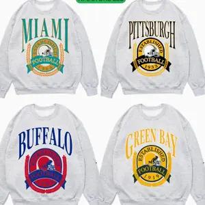 GILDAN ASG GREY Vintage 90s All Team Football Sweatshirt – Retro 90s Varsity Style Crewneck, Unisex Pullover, Classic Sports Fan Gift W9
