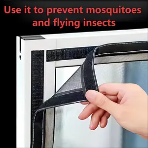 Invisible Mosquito Proof Window Screen, Dense Mesh Anti-Insect Net, Self-Adhesive No-Drill Window Curtain, Fits All Kinds of Windows, Easy Install Removable Mosquito Net for Home Use, Self-Stick Window Screen Without Drilling