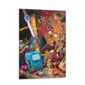 Animated posters, Adventure posters time, My art is a weapon, Anime TV Show Posters, Anime Gifts, Canvas Art Print Manga Picture for Teen Fans, Girls and Boys, Birthday Gifts