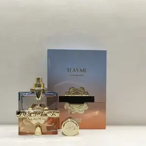 Luxury Fragrance Bottle with Gradient Design, Metal Plaque, Lotus Relief, Modern Luxury Meets Eastern Elements, High-End Perfume Product