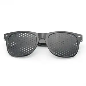 Pinhole Glasses for Eye Exercise & Vision Improvement, Lightweight Black Frame, Reduce Eye Strain, Improve Focus for Reading, Screen Time, Office Work, Studying, Gaming, Daily Eye Care
