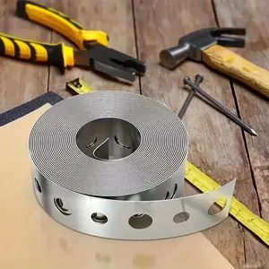 High-Zinc Galvanized Iron Sheet, 3m X 17.5mm Hole, Metal Pipe Support & Hanging Strips, Durable Construction Material, Metal Slats